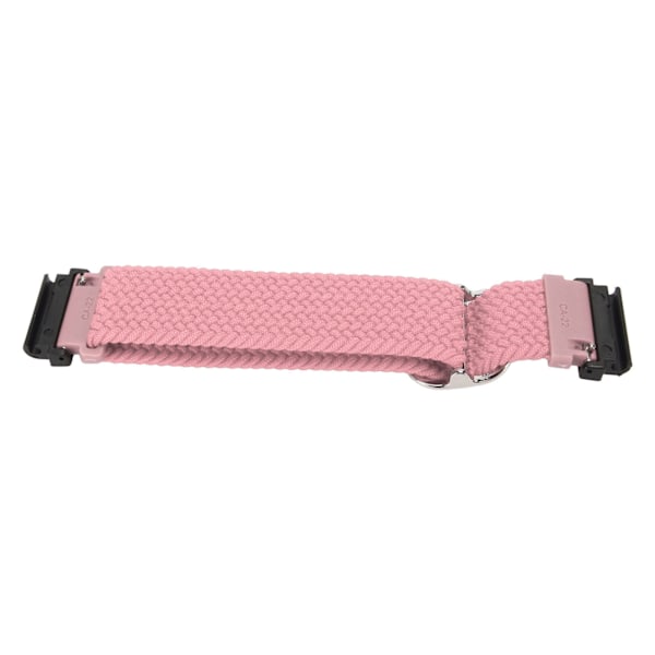 Nylonflätad klockarmband Justerbart spänne Armband Ersättning Sportklockarmband för Fenix 7 6 5 Rosa