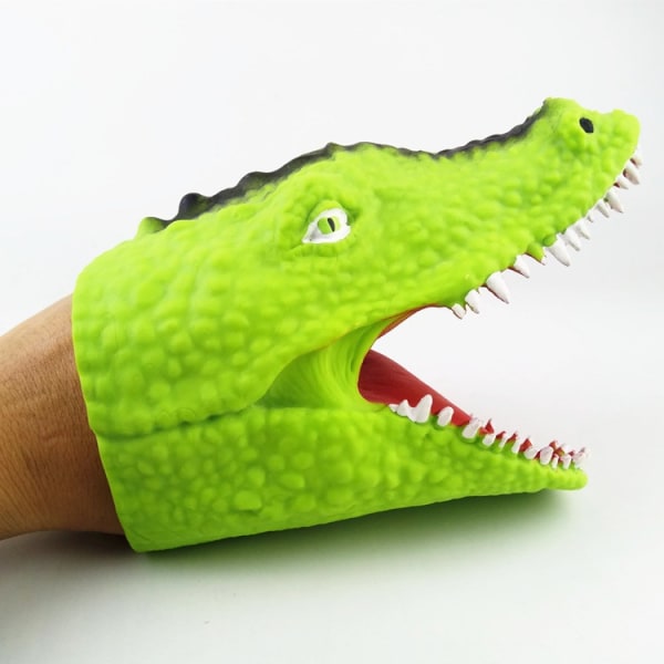 Simulation crocodile hand puppet - light green