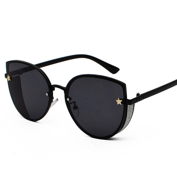 Överdimensionerade solglasögon herrglasögon för män Unisex Black