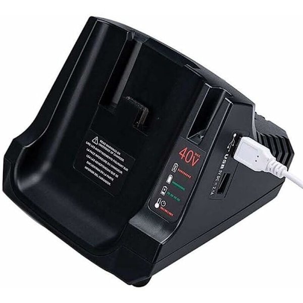 Erstatningslader LCS36 LCS40 til Black & Decker 36V 40V Max. Lithium Batteri LBXR36 LBX36 LBXR2036 LBX1540 LBX2040 LBX2540 LSW36 LST136 LHT2436.