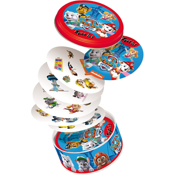 Spot It! Paw Patrol - Rakastettu perhekorttipeli! Hauska etsimispeli lapsille, 4+, 2-5 pelaajaa, 10 minuutin peliaika, valmistettu{EE}