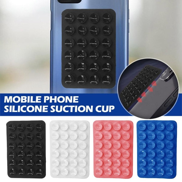Silikon sugpropp för mobiltelefonfäste Sugpropp med baksida v{sl} white 1pcs
