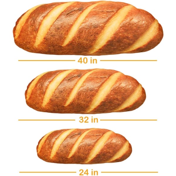 24in Simulering Bröd Form Kudde Mjuk Lumbar Baguette