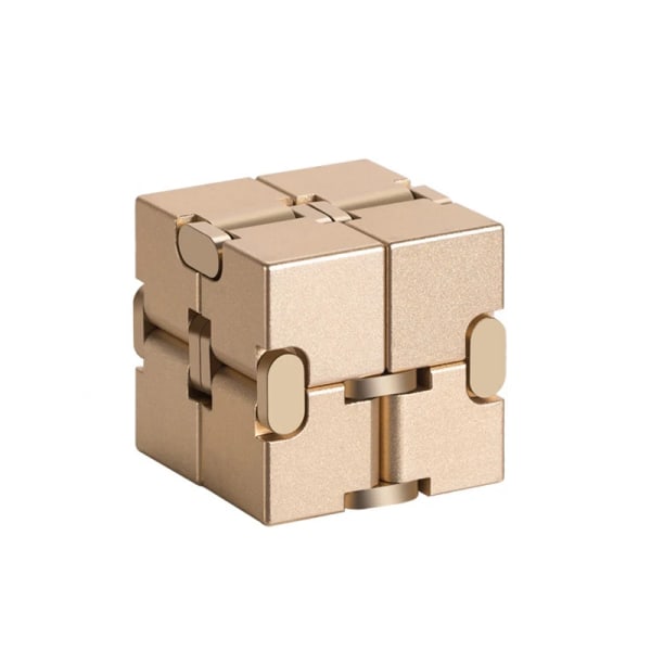 Metall Infinity Cube Anti Stress Aluminiumlegering Lätt att Spela Kontor Flip Cubic Fidget Toy genshin Vuxna Ångestlindring qiyi anpassad