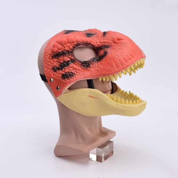 BestAlice Dino Mask Moving Jaw, Dinosaur Mask Huvudbonader, Jurassic Movable Dinosaur Head Toys Velociraptor Mask Halloween