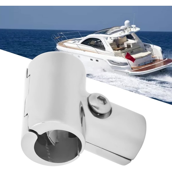 Båt 3-vägs beslag, hållbarhet Rostfritt stål T-kopplingar Rostbeständig för båt 3-vägs beslag Rör för båt 22MM