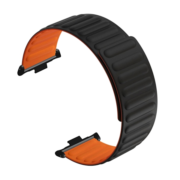 Magnetiske urremme Dobbeltsidet blødt silikone magnet urremme til Mi Band 8 Pro Sort Orange