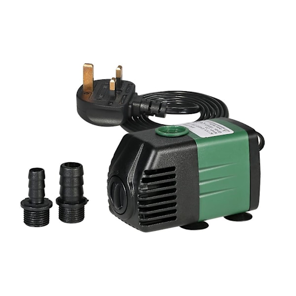 1500l/h 25w Nedsänkbar Vattenpump för Akvarium Bordsskivor Fontäner Damm Vattenträdgårdar och Hydroponiska System med 2 Munstycken Ac220-240v