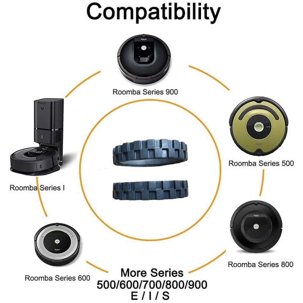 Byt däck för Irobot Roomba 500,600,700,800,900 Series vakuum