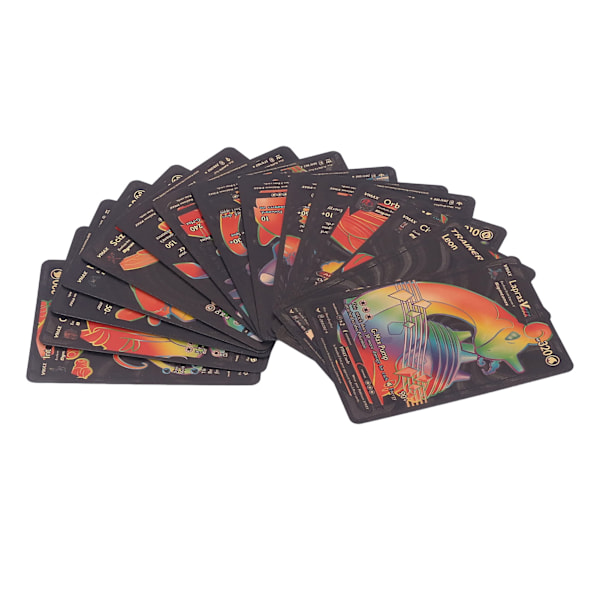 55 st Cartoon Peripheral Cards Set Engelska Ord Vackra Mönster Tryck Anime Cards Toy Svart Guld