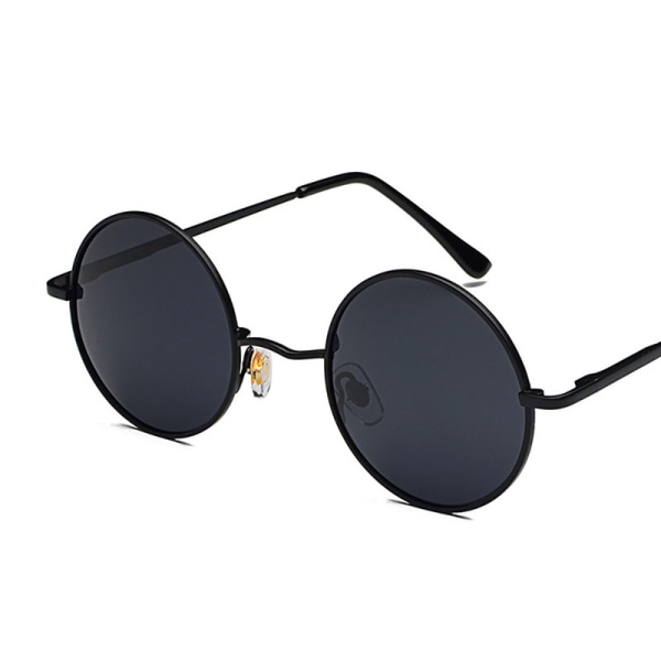 Flerfärgade solglasögon med rund båge som passar både män och kvinnor Black
