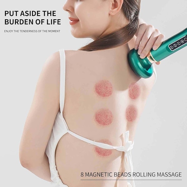 Anti Cellulit Massagekoppning, 12-nivåers Justerbar Handhållen Kroppsfettmassager, För Mage Lår (Grå) Hög Kvalitet (Påsk) Gray