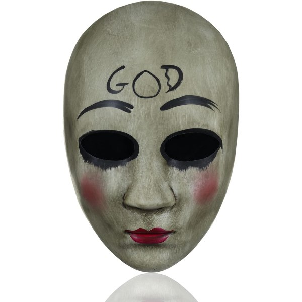 Ubauta Purge Mask för vuxna Halloween-kostymer: Skrämmande skräckkors och gudansiktsmasker God Mask