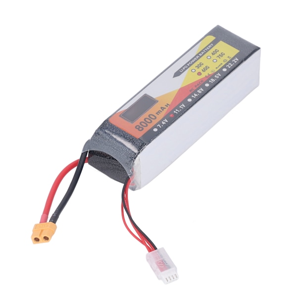 8000mAh Lipo Battery 60C Discharge Rate 11.1V 3S XT60 Plug RC Battery Power for RC Helicopter Car Model