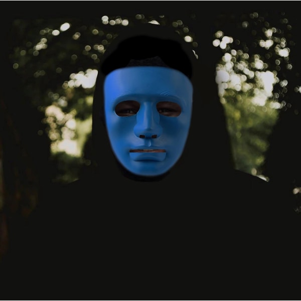 Halloween-naamio Tavallinen puku Aikuisten asu Pelottava pelottava kauhufesti Kasvot Finklänning Cosplay Blue 2 Masks