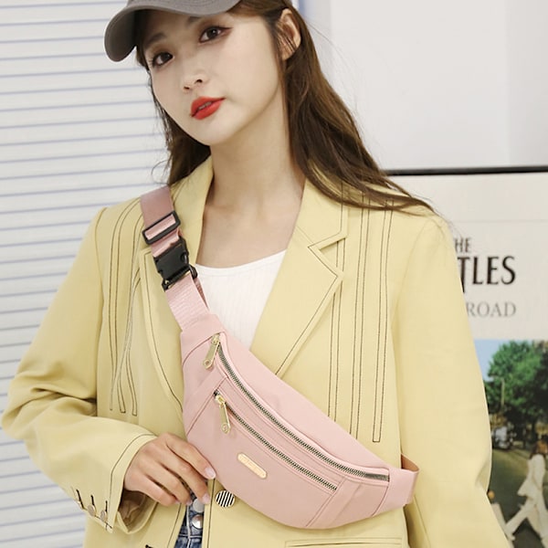 Urheilullinen vyölaukku naisille, crossbody-lompakko, vyö, matkapuhelinkotelo - heti saatavilla Pink