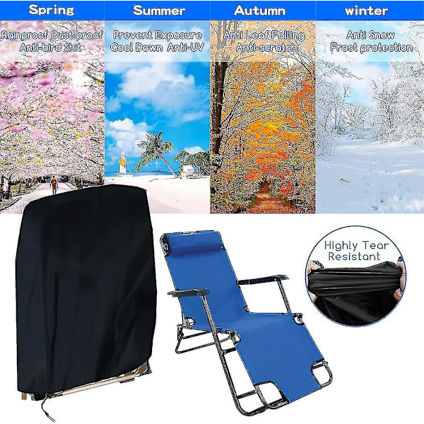 Premium vedenpitävä kokoontaitettava aurinkotuolin suojus - Oxford Garden 210D -suojus äärimmäiseen suojaukseen ja kestävyyteen