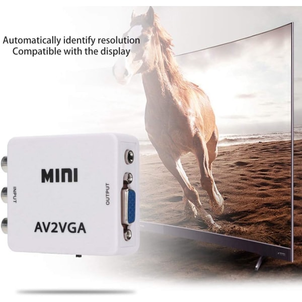 Videomuunnin, 480P mini VGA -videomuunnin, komposiitti, AV - VGA -sovitin