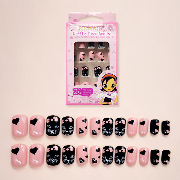 24pcs/box Children's nails Portable