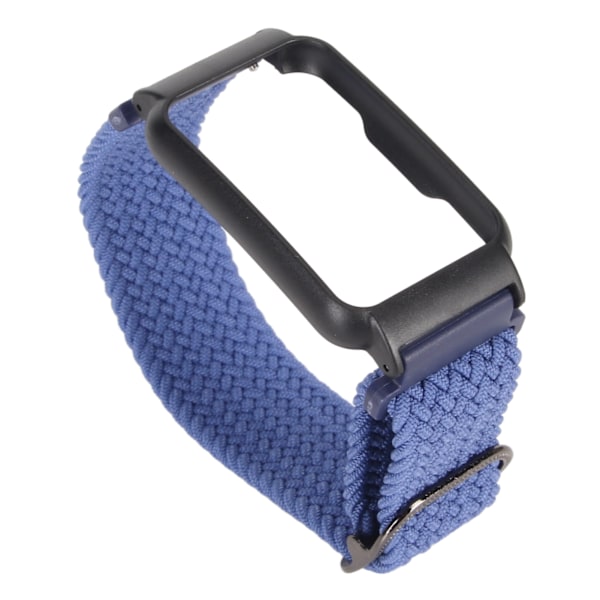 Nylon Watchband Replacemen Wirstband Justerbar Sports Åndbar Watchband med Etui til Oppo Free Mørkeblå med Sort Etui