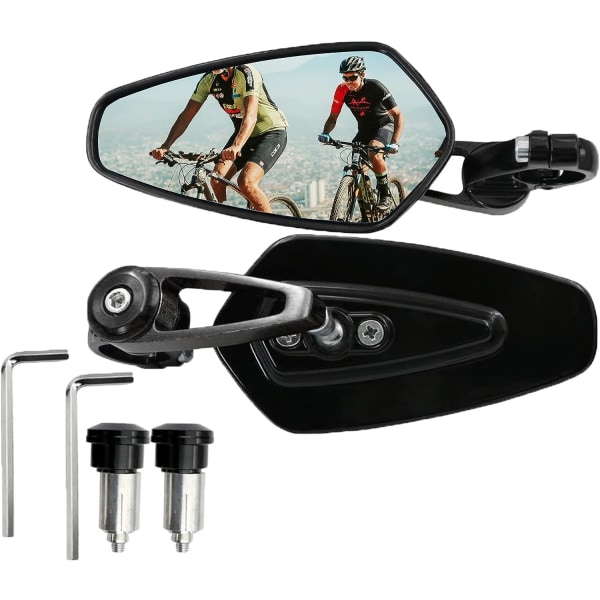 Heart Horse 2 st cykelspegel, 360° justerbar styre cykelspegel, anti-glans sidospegel cykel speglar för mountainbike elcykel