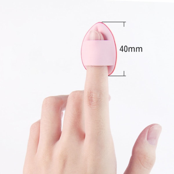6-pack Finger Powder Puff med fingerhållarrem, Mini Fingertop Makeup Sponge Pad för Liquid Foundation