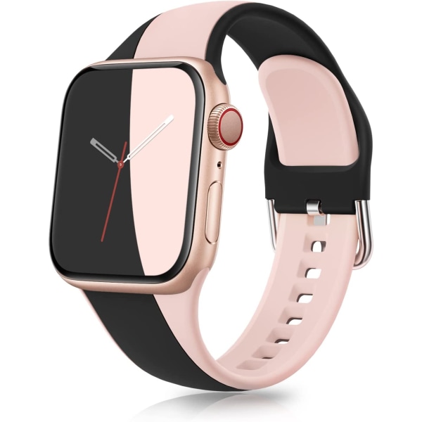 Designed for Apple Watch Band 38mm 40mm 41mm (Black/Pink)