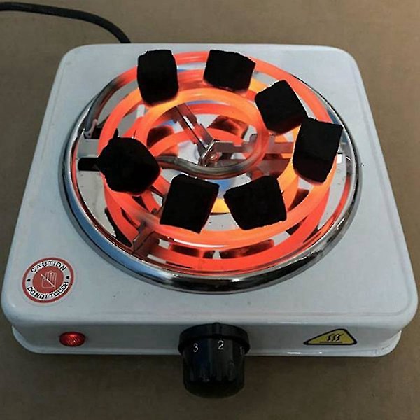 Elektrisk enkelplatta, kompakt och bärbar, justerbar temperatur, 1500W, svart