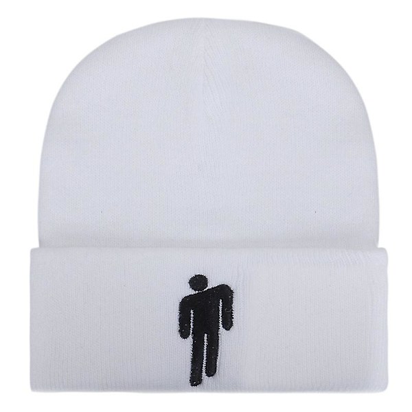 Billie Eilish Strikket Hue Unisex Hip-hop Hue Casual Hætte Uld Hue (hvid1st){sl}