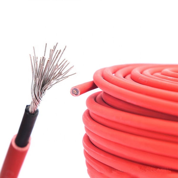 PV DC-kablar två röda/svarta 6 mm² med kontaktlängd 4 m