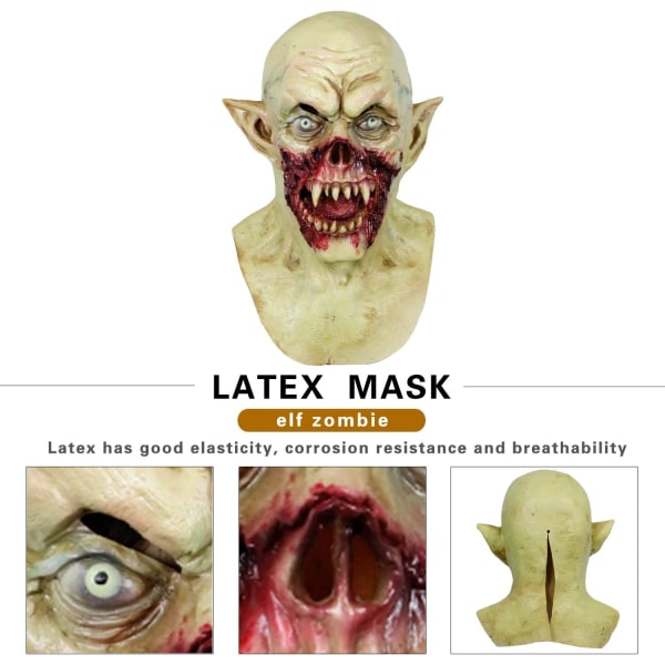 Molezu Vampyr Maske Skræmmende Dracula Monster Halloween Kostume Fest Skræk Demon Zombie rekvisitter