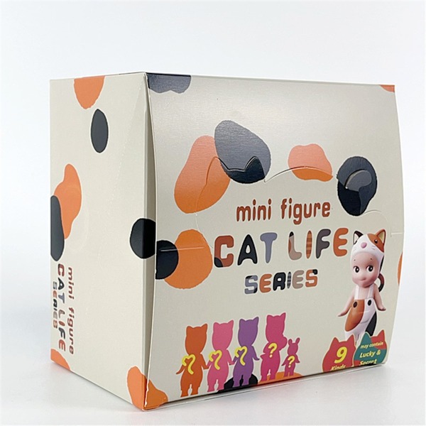 Sonny Angel HIPPERS - Original Mini Figur, Begränsad Upplaga, Förseglad Blind Box - Cat Life Serie 9pc