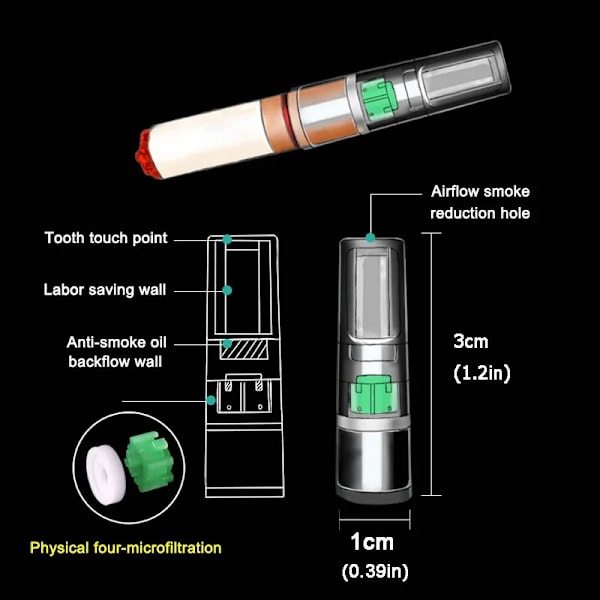 100 stk. Ny Engangs Cigaretholder Mundstykke Kasserede Cigaretfiltre Tips Tobak Tjærefiltrering Rengøringsholder Mænd Gave{EE}