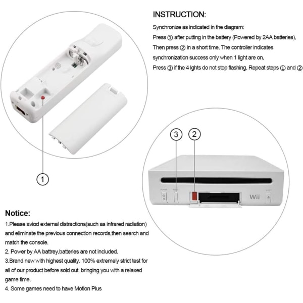 Wii-fjernbetjening, erstatningsfjernbetjening med silikoneskal og håndledsrem til Nintendo Wii og Wii U