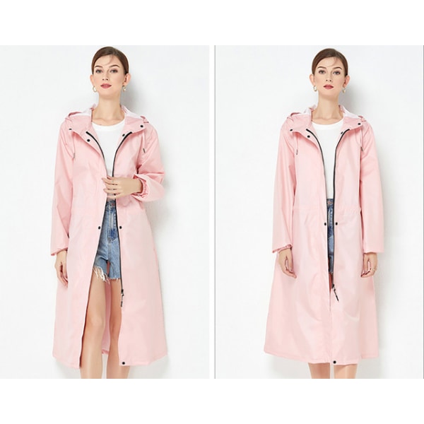 Trendig vindjacka regnjacka, lätt och andas, enfärgad pink XL