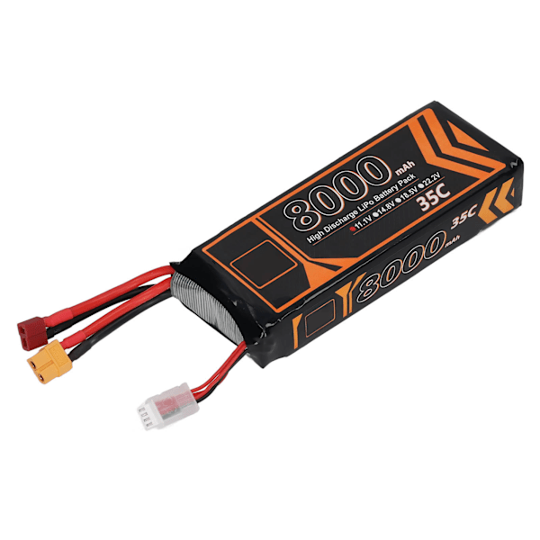 11,1V 8000mAh 35C 3S LiPo-batteri med T XT60-stik tilbehør til QAV250 RC-racerbil Quadcopter