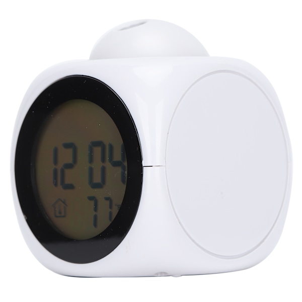 LCD Clock Backlight Voice Timekeeping Light Decoration Silent Snooze Alarm Clock White