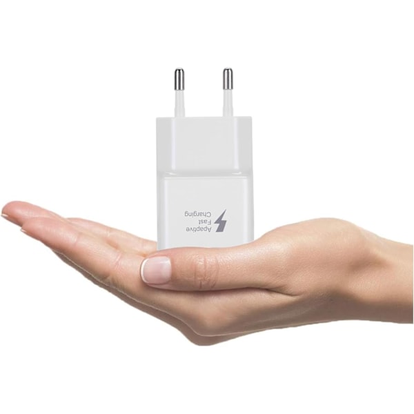 stk. hurtig oplader, 1,2 m kabel, kompatibel med Samsung Galaxy S22 S21 S20 S8 S10 S9 Plus Note 7 8 9 10 A53 LG, HTC 2-pack/black