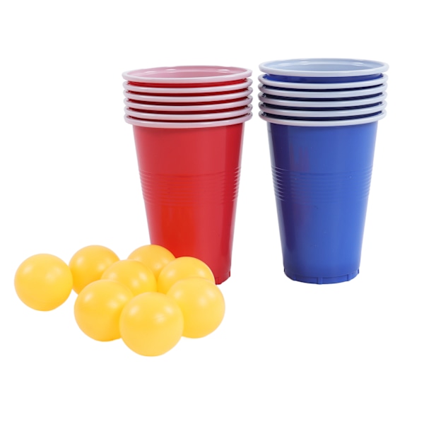 Beer Pong Fun Game Set 12 Cups 8 Pong Balls Throwing Drinking Props for Holiday Parties