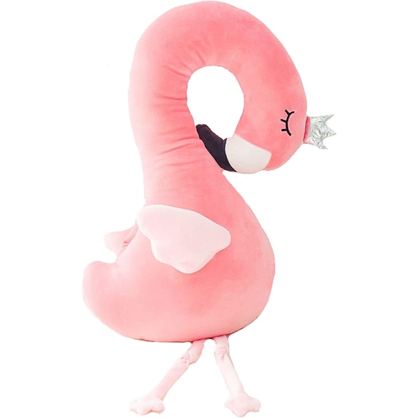 Flamingo mjuk plysch U-formad slängkudde Handvärmare