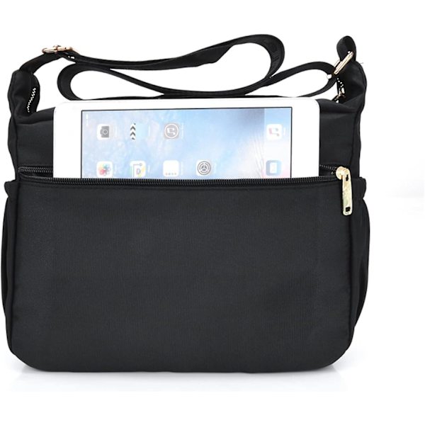 Stor Axelväska Dam Handväska Messenger Bag Många Fack Axelväska Handväska Sidoväska Satchel För Resor Blå 1{sl}