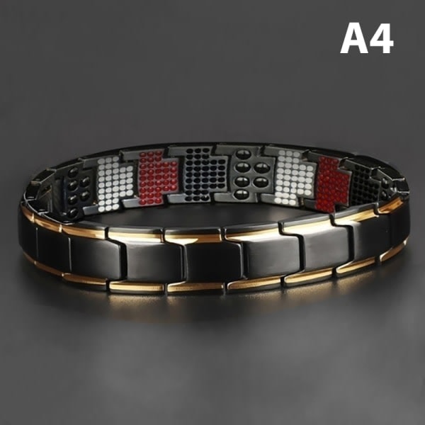 Magnetiskt hälsoarmband för män, titan stål, kraftterapi A4{sl}