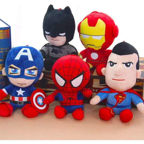 Batman Plyschleksaker för Barn, 28 cm Superhjälte Plyschdockor Present till Pojkar Barn