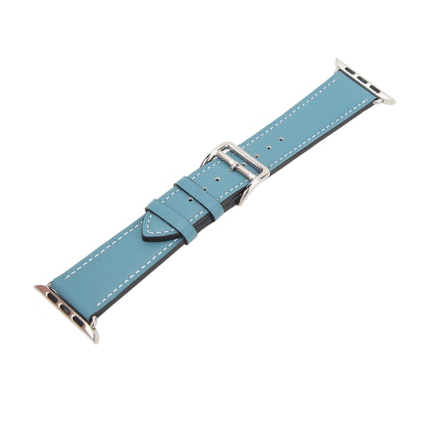 Smart Watch Band Watch Strap Läder Smart Watch Tillbehör för IOS Watch Series SE 8 7 6 5 4 3 2 1 42mm 44mm 45mm Blå