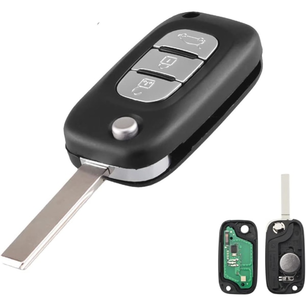 Bilfjärrkontroll Nycklel skydd ska ersättning för Re-nault Clio 3 Kangoo Master Modus Twingo fjärrkontroll bilnyckel med PCF7961 3 knappar