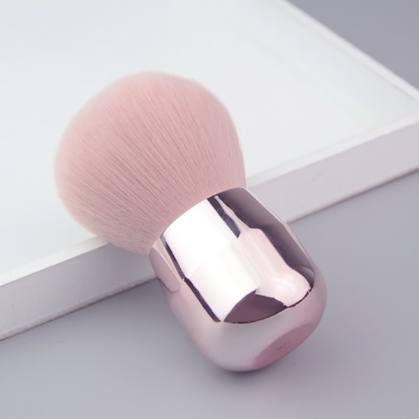 Foundation borste, stor rosa pulverborste platt välvd premium hållbar Kabuki makeup borste Perfekt