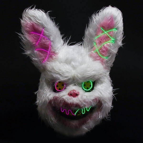 Desdfcer Halloween mask, Halloween läskig mask för kvinnor män, halloween kanin mask Bunny Mask