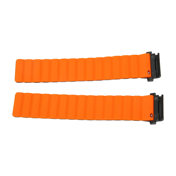 Magnetisk urrem justerbar hurtigudløselig silikoneurrem 20mm passer til Garmin Fenix 7S 6S 5S grå og orange