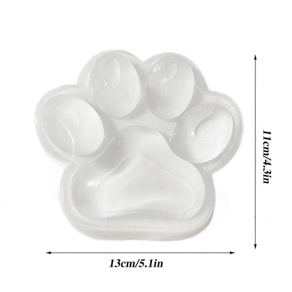 Stor Kattepote Taba Squishy Legetøj, Gennemsigtig Kattepote Klemmelegetøj, Fidget Legetøj til Stresslindring, Klemmelegetøj Familie Squishy White