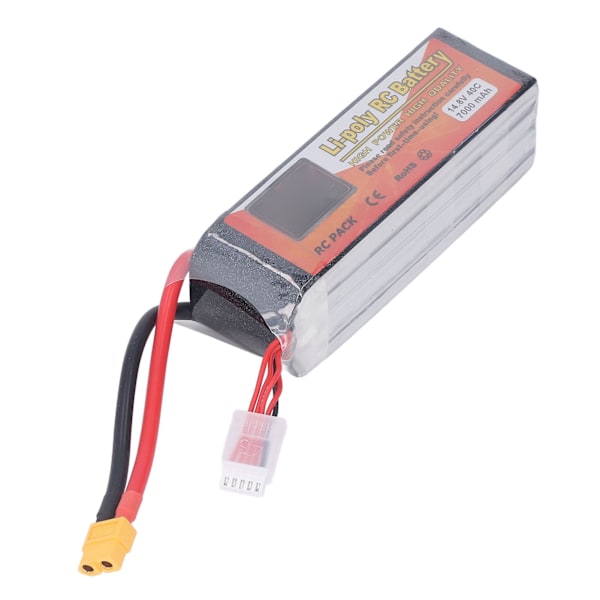 7000mAh Lipo-batteri 40C afladningshastighed 14,8V 4S XT60-stik RC-batteristrøm til RC-helikopterbilmodel